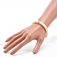 Curved Tube Acrylic Beads Stretch Bracelet for Girl Women BJEW-JB06945-01-3