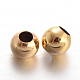 Round Brass Spacer Beads KK-L129-37G-1
