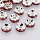 Brass Rhinestone Spacer Beads RB-A014-L12mm-21S-1