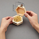 Gorgecraft 2 Stück unfertige Holzkiste Sechskant-Holz-Aufbewahrungsbox mit Klappdeckel und Frontverschluss für DIY-Schmuckkästchen für Osterkünste CON-GF0001-06-3