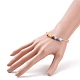 Bracelet manchette en perles rondes en verre millefiori fait à la main avec perle BJEW-JB08327-3
