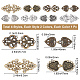 GORGECRAFT 8Pcs 4 Styles Vintage Cape Clip Antique Silver Bronze Dresses Shawl Clips Alloy Sweater Retro Hollow Filigree Flower Heart Brooches Celtic for Shirt Cardigans Collar Women Supplies BUTT-GF0001-04-2