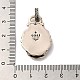 Rack Plating Brass Micro Pave Cubic Zirconia with Sea shell Pendants KK-Q795-15A-AS-3