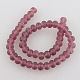 Frosted Lampwork Rondelle Beads Strands LAMP-O004-B01-2