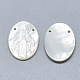 Natural White Shell Mother of Pearl Shell Pendants SSHEL-S264-010-2