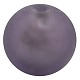 つや消しラウンド手作りの銀箔ガラスビーズ  紫色のメディア  直径約10mm  穴：1.5mm X-D388-10mm-26-1