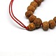 Buddhist prière de bijoux perles de mala de graines de rudraksha colliers NJEW-K011-13-2