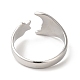 304 кольцо-манжета со звездой и луной из нержавеющей стали для женщин RJEW-E063-07P-3