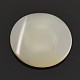 Натуральная белая ракушка перламутр плоские круглые кабошоны SSHEL-E551-27-2