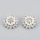 Alloy Rhinestone Shank Buttons RB-S048-10-1