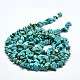 Copeaux synthétiques perles turquoise brins X-G-N0134-08A-3