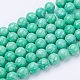 Chapelets de perles en fossiles naturelles teintées G-E328-10mm-23-2