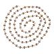 Chaînes de perles en rondelles en verre manuelles pour fabrication de colliers et bracelets AJEW-JB00037-05-3