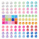 Pandahall 300pcs 15 colores cuentas acrílicas transparentes MACR-TA0001-29-1