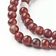 Chapelets de perles en jaspe rouge naturel X-G-F348-02-6mm-3
