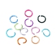 600pcs 12 colores juegos de anillos de salto abiertos de alambre de aluminio DIY-FS0004-14-3