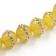 Dyed Natural Agate Grade A Rhinestone Round Bead Strands G-E250-28H-2