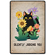 GLOBLELAND Cat Silently Judging You Vintage Metal Tin Sign Plaque Poster Retro Metal Wall Decorative Tin Signs 8×12inch for Home Kitchen Bar Coffee Shop Club Orchard Decoration AJEW-WH0189-052-1