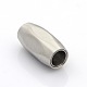 304 Stainless Steel Matte Surface Magnetic Clasps with Glue-in Ends STAS-O042-D-31-3