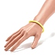 Bracciale elasticizzato con perline rotonde in acrilico color caramello per donna BJEW-JB08052-3