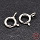 925 Sterling Silver Spring Ring Clasps STER-F014-06C-1