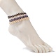 Стеклянный бисер плетеные ножные браслеты набор для женщин AJEW-AN00465-3