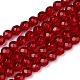 Faceted Glass Round Beads Strands X-GF6mmC47-1