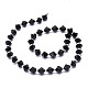 Chapelets de perles en tourmaline noire naturelle G-E569-C15-2