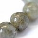 Labradorita natural hebras de perlas reronda G-E334-6mm-19-4