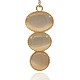 Golden Color Alloy Cat Eye Necklace Big Pendants PALLOY-J208-01G-1