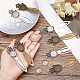 SUNNYCLUE 1 Box 16Pcs DIY 8 Sets Metal Bookmark Blanks Fatima Hamsa Hand Bookmarks Tray Clear Glass Cabochons Retro Bookmark Making Kit Vintage Style Book Marks for DIY Craft School Office Supplies DIY-SC0021-03-3