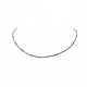 Glasperlenketten für Frauen NJEW-JN04228-4