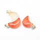 Moon Dyed Natural Agate Pendants G-Q369-13-2