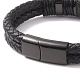 Leather Braided Cord Bracelets BJEW-E352-36B-2