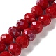 Chapelets de perle en verre opaque de couleur unie GLAA-D022-02-2