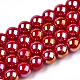 Electroplate Opaque Glass Beads Strands GLAA-T032-P8mm-AB04-1