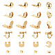 Arricraft真鍮製クリップオンイヤリングのパーツ  耳ナッツ  ゴールドカラー  24個/箱 KK-AR0002-06G-1