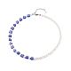 Plastic Imitation Pearl & Millefiori Glass Beaded Finger Ring Bracelet Necklace SJEW-JS01239-8