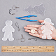 SUNNYCLUE Fuse Beads Pegboards Clear Animal Shape Plastic Pegboards Craft Tray Tweezers & Key Rings & Jump Rings for Kids DIY Craft Beads DIY-SC0010-76-3