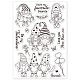 GLOBLELAND Valentine's Day Clear Stamps Cute Fairy Gnome Silicone Clear Stamp Transparent Stamp Seals for Cards Making DIY Scrapbooking Photo Journal Album Decoration DIY-WH0167-56-687-6