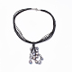 Freshwater Pearl Pendant Lariat Necklaces NJEW-S411-01A-1