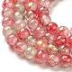 Chapelets de perles en verre craquelé peint DGLA-R053-05D-3