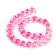 Glass Heart Beads GLAA-D005-01B-4
