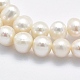 Fili di perle di perle d'acqua dolce coltivate naturali PEAR-F007-56-01-3
