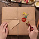 CRASPIRE Butterfly Wax Seal Stamp Removable Brass Sealing Stamps Heads 30mm with Retro Wood Handle for Envelopes Invitations Wedding Birthday Wine Party Greeting Card DIY AJEW-WH0184-1093-5