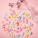 SUNNYCLUE 80Pcs 10 Styles Candy Resin Cabochon Slime Charms Resin Flatback Charms Mixed Heart Lollipop Flatback Slime Beads for DIY Scrapbooking Jewelry Making Easter Craft CRES-SC0001-12-7