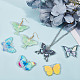 Kit para hacer aretes colgantes de mariposa diy 3d de sunnyclue DIY-SC0020-03-5