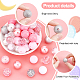 PH PandaHall 50pcs 20mm Bubblegum Beads Pink Chunk Pen Beads Acrylic Focal Beads Large Loose Beads Round Beads for Pen Wedding Valentine's Day Garland Jewelry Bracelet Necklace Pen Bag Chain Making SACR-PH0001-52C-4