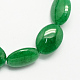 Flat Oval Gemstone Natural Malaysia Jade Stone Beads Strands G-S113-19-1