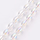 Electroplate Transparent Glass Beads Strands EGLA-T020-11-A02-1